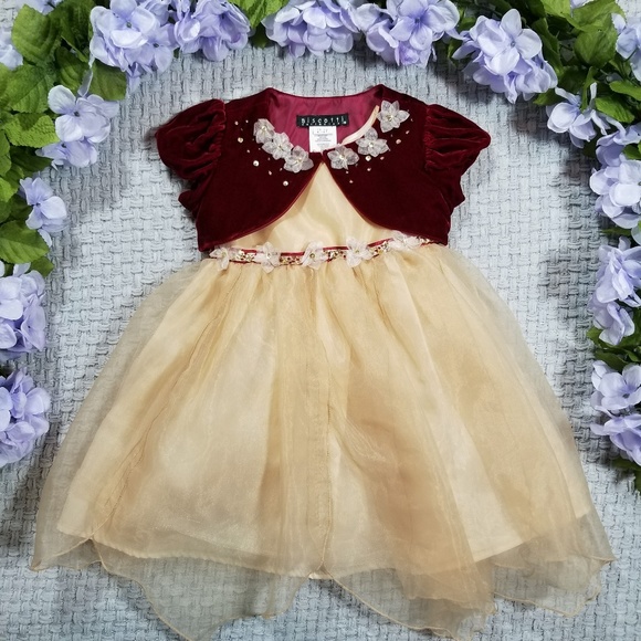 Biscotti Other - Biscotti Spring/Summer gold & burgundy dress